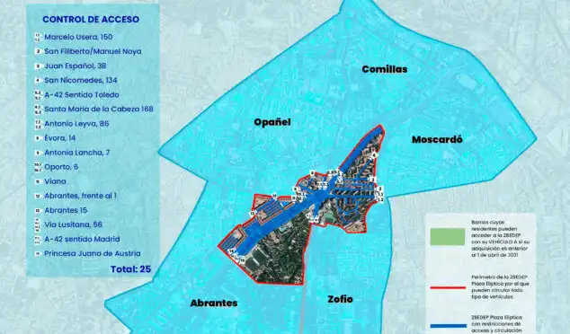 Entra en vigor la nueva Zona de Bajas Emisiones de Especial Protección de Plaza Elíptica   