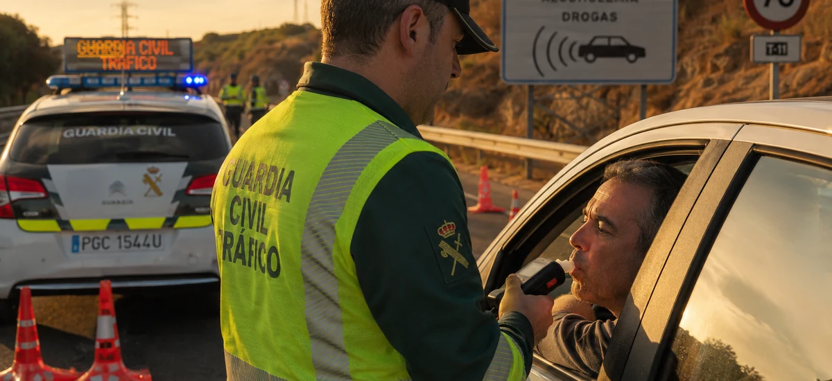 control de alcoholemia de la Guardia Civil de Tráfico