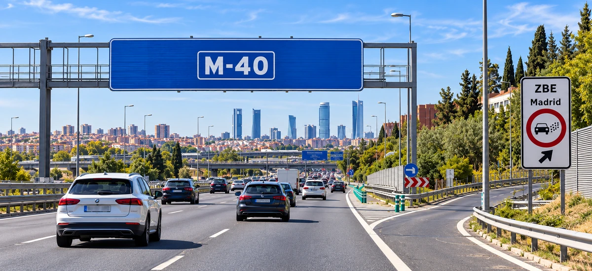 ¿Es posible circular por la M-40 sin pegatina? Resolvemos la gran duda de muchos conductores