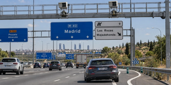 Los cuatro radares que vigilan las líneas continuas en Madrid: Dvuelta recurre 200 sanciones por falta de señalización