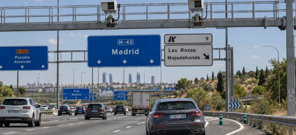 Los cuatro radares que vigilan las líneas continuas en Madrid: Dvuelta recurre 200 sanciones por falta de señalización