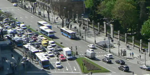 Tráfico por las calles de Madrid