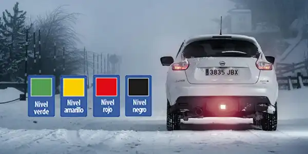 ¿Qué significan los colores de la DGT por nieve?