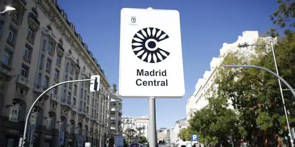 Aviso de zona de Madrid Central