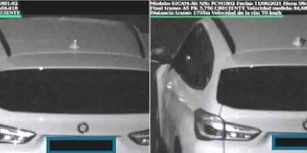 Foto de multa por radar